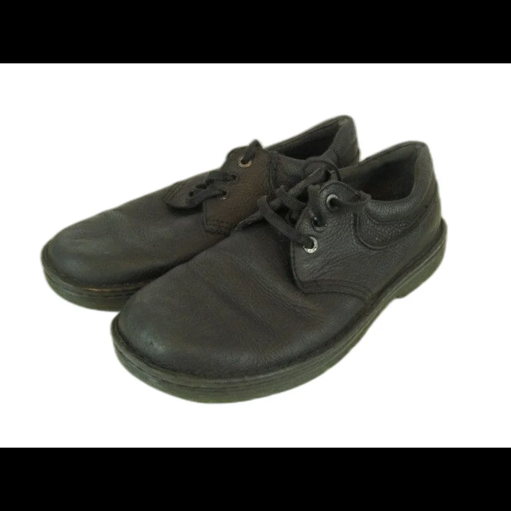 Mens Dr. Martens Hampshire Black Leather Slip Resistant Industrial Shoes sz 11M